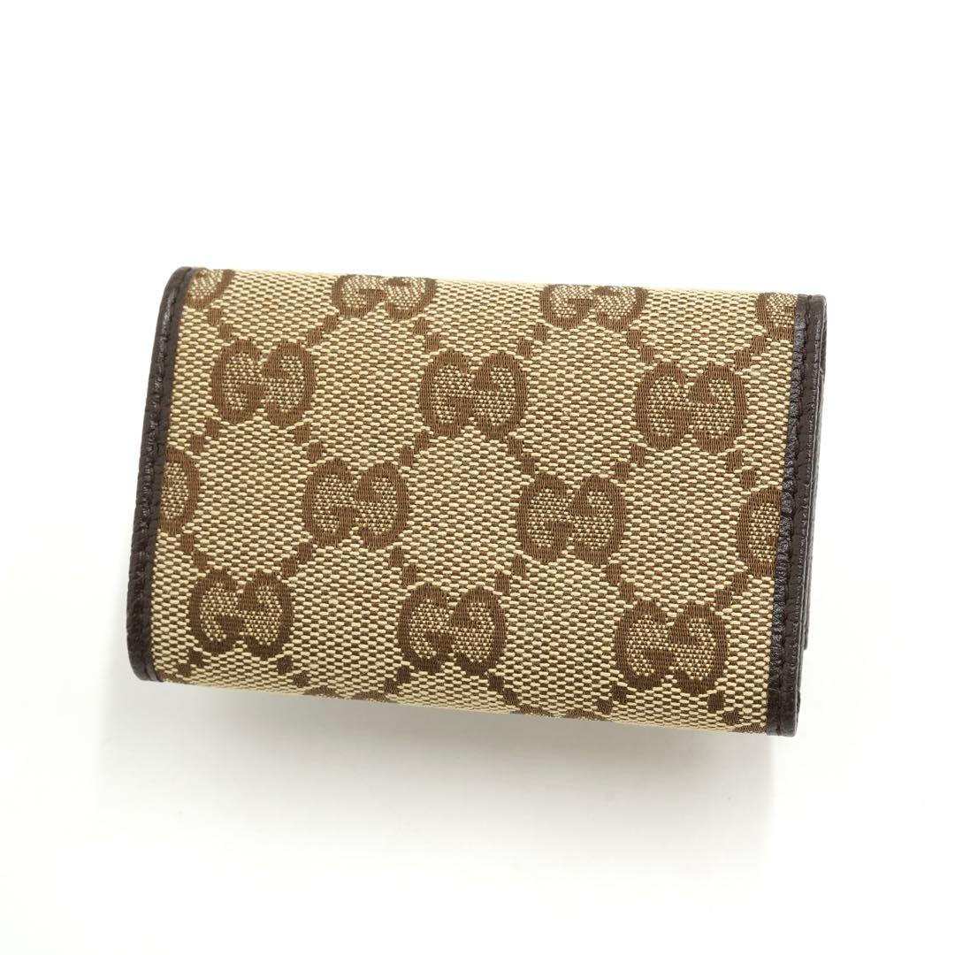 ✨新品未使用・箱付き✨　GUCCI キーケース　GGライン　キャンバス　6連