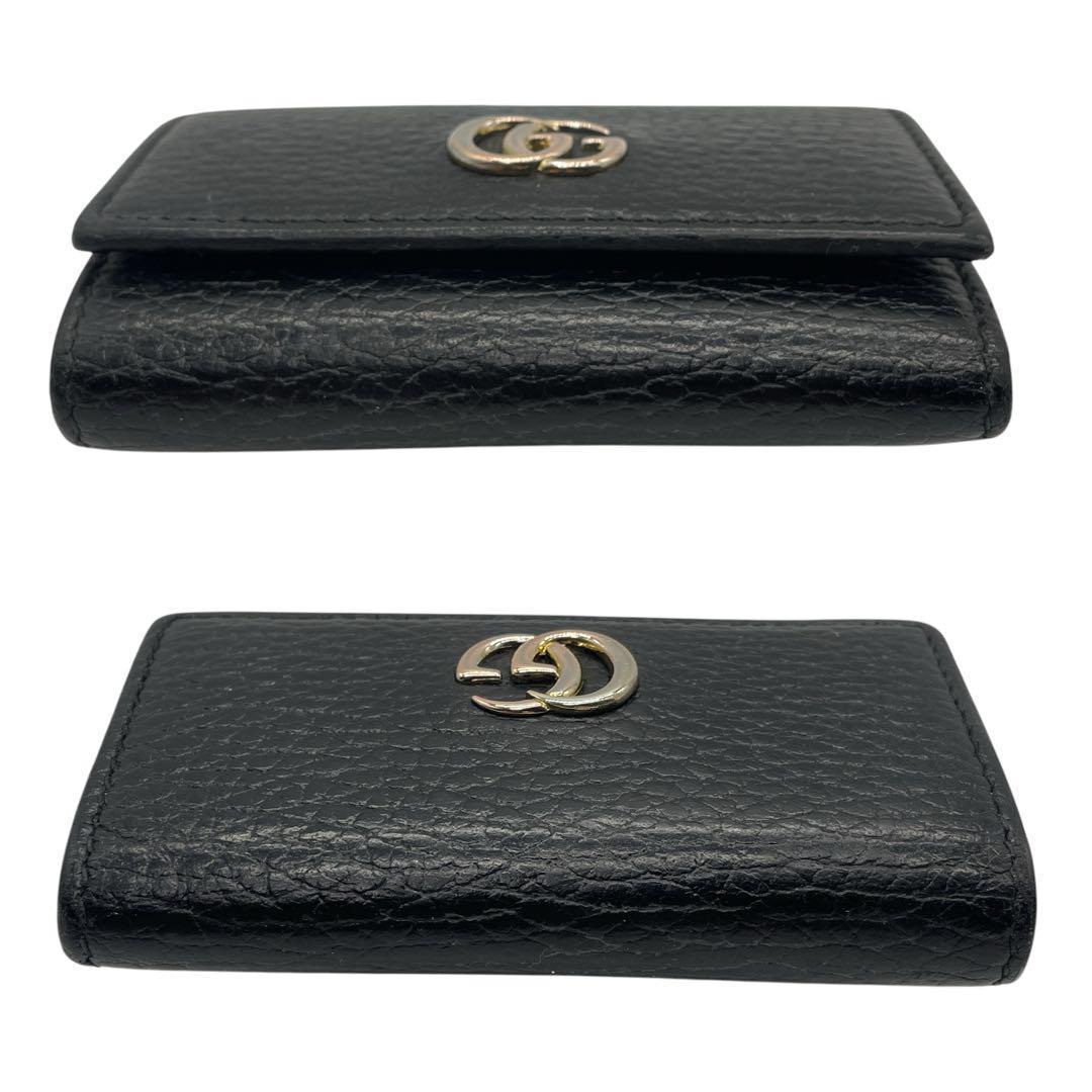 【極美品】グッチ　 6連キーケース　レザー GGマーモント ブラック
