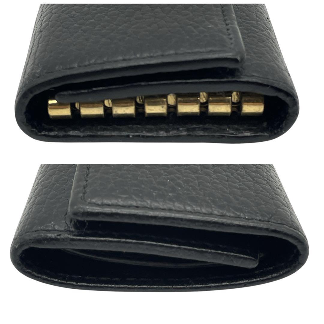 【極美品】グッチ　 6連キーケース　レザー GGマーモント ブラック