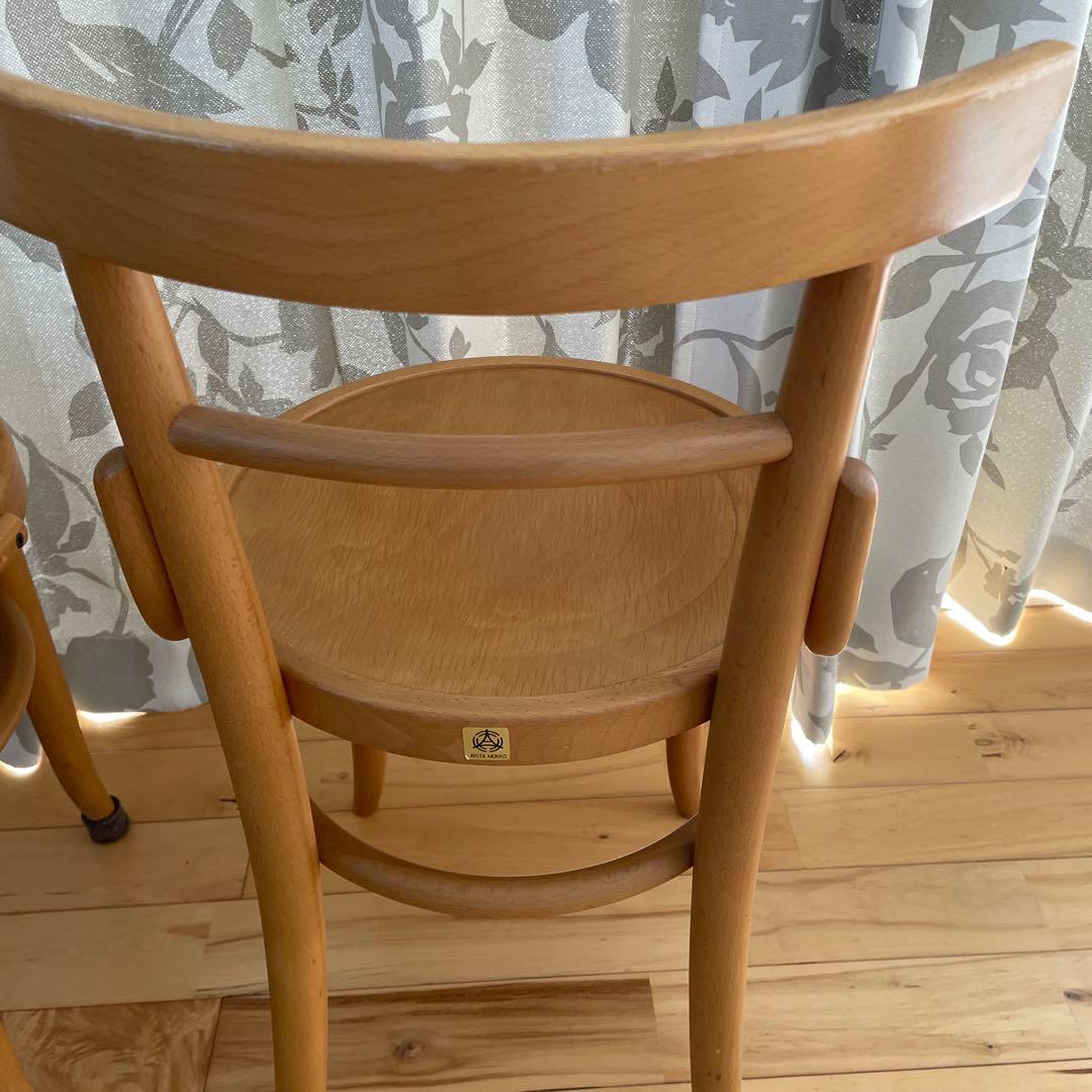 秋田木工 ベントウッドチェア 曲木 椅子 ダイニングチェア　2脚