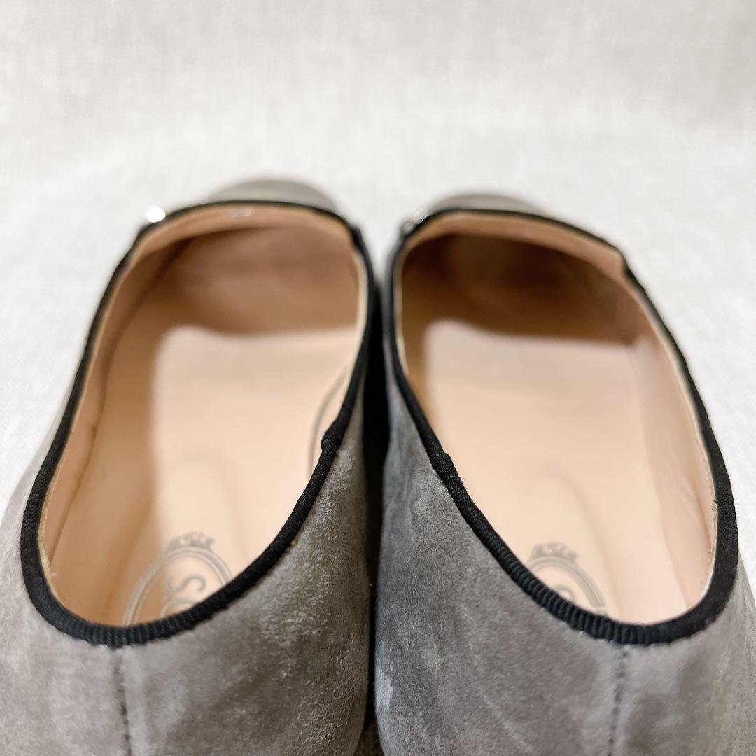 【美品】Tod's トッズ ダブルT フラットシューズ 22.5cm スエード