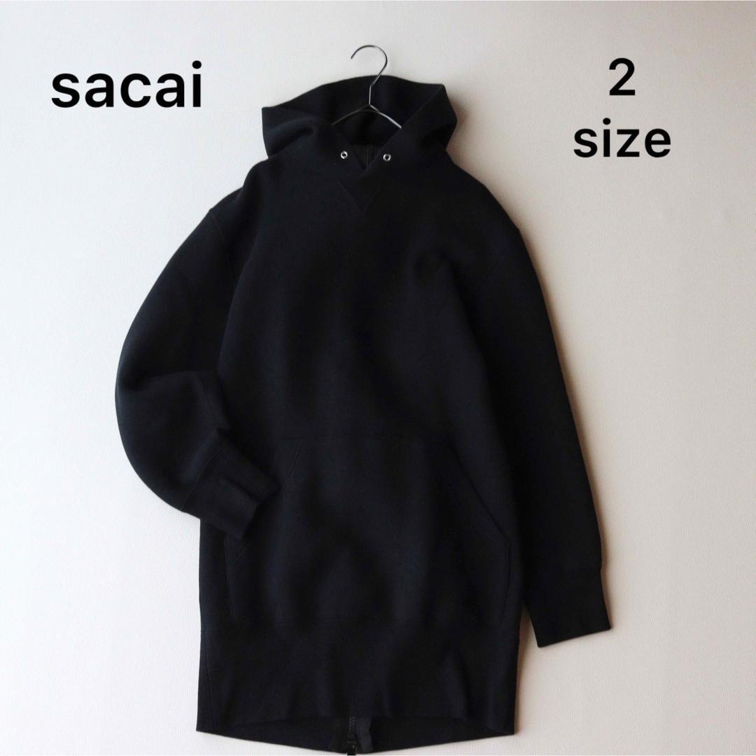 5403【極美品】サカイ　スポンジロングパーカー 23AW　スウェット ジップ