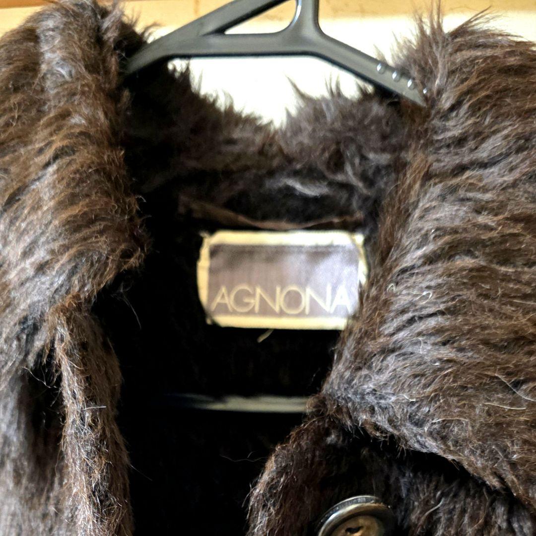 【期間限定値下げ】AGNONA ブラウンファーコート ロングコート アルパカ