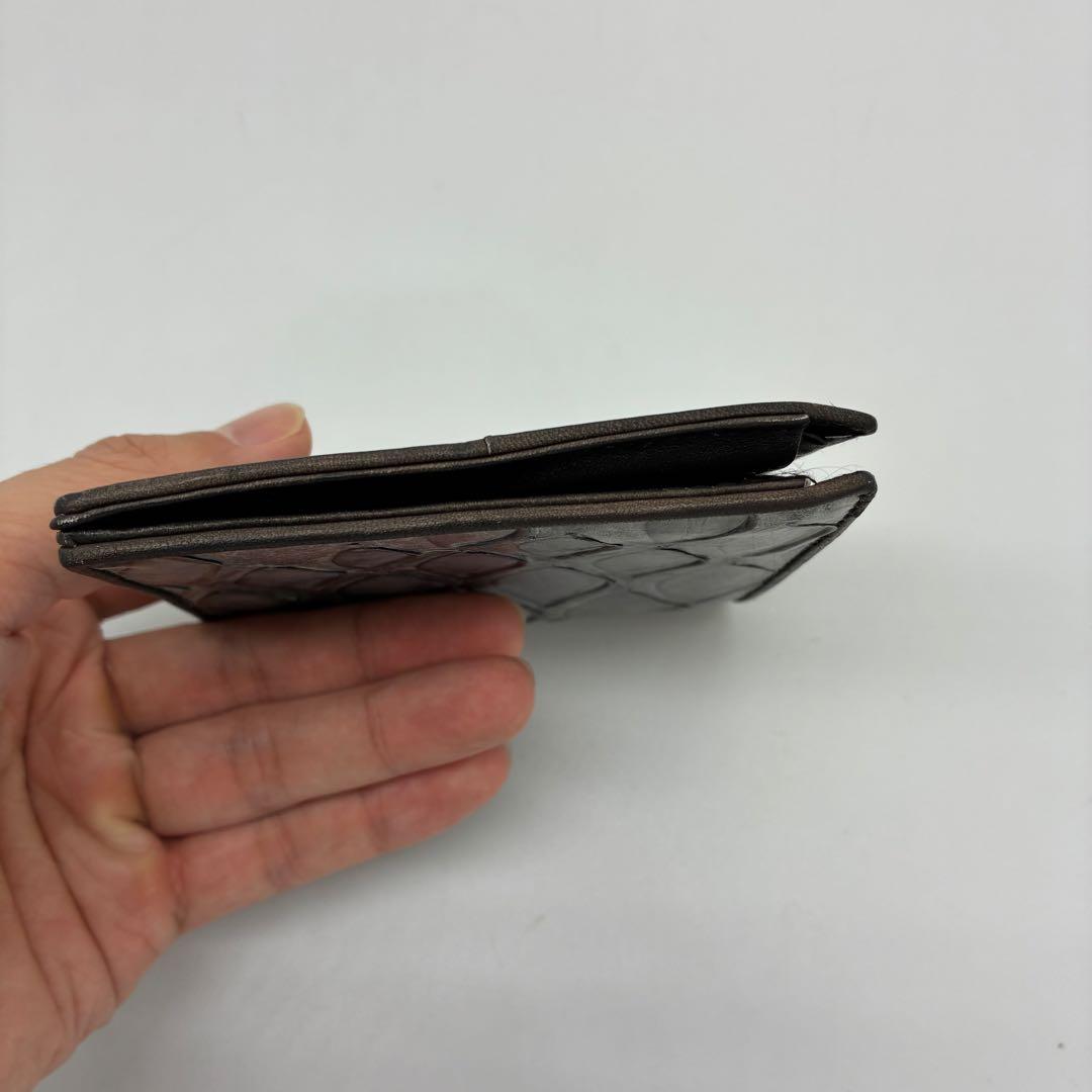 美品】センザンコウ　二つ折り財布　小銭入れ付き　グレー系