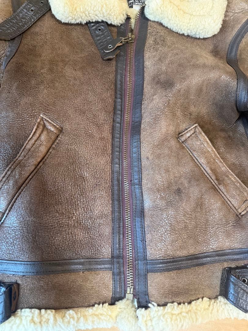 AVIREX B3 フライトジャケット　ボアジャケット　ムートン　34