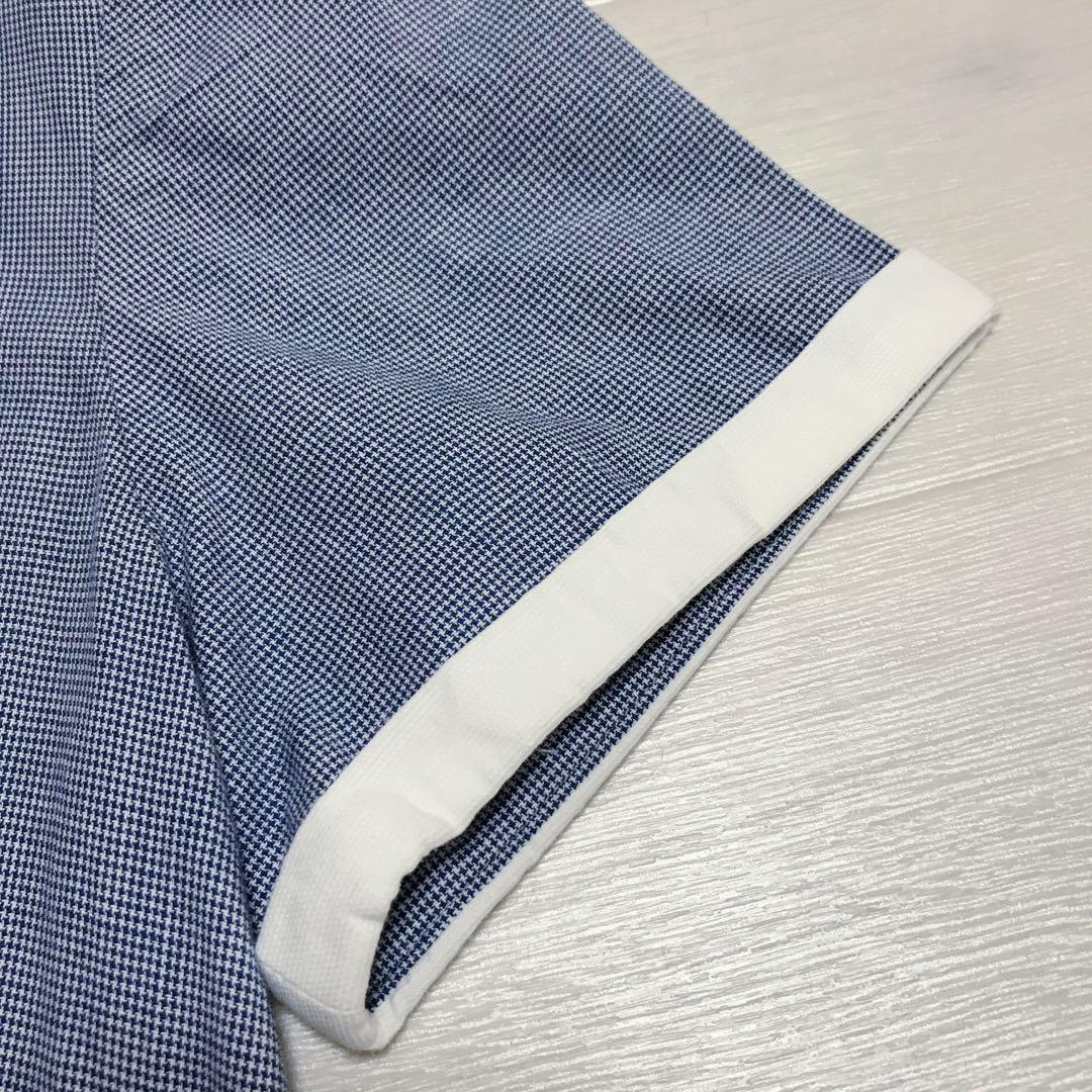 ファミリア　半袖ワンピース 千鳥格子　フレアー　ベルト　ボタン　160