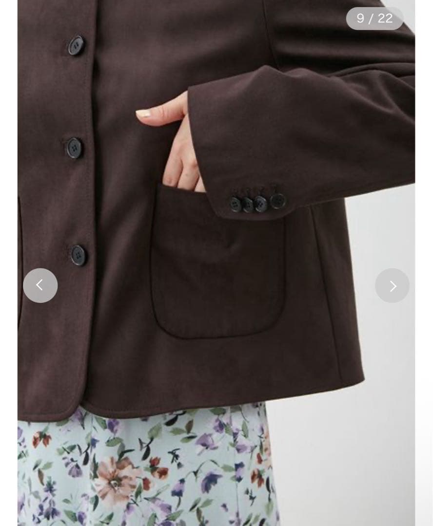 Mila Owen パッチポケットコンパクトスエードジャケット