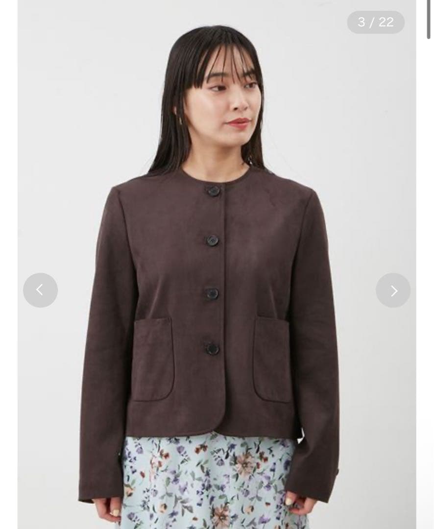 Mila Owen パッチポケットコンパクトスエードジャケット