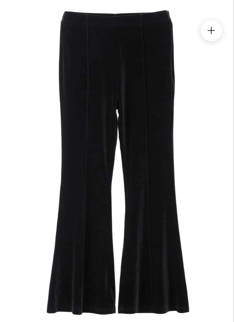 新品未使用！glamlips RELAX フレア ベロアパンツ　BLACK