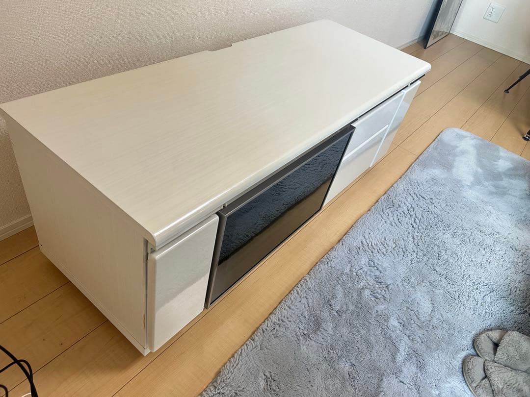 【良品】ホワイト テレビボード／ローボード