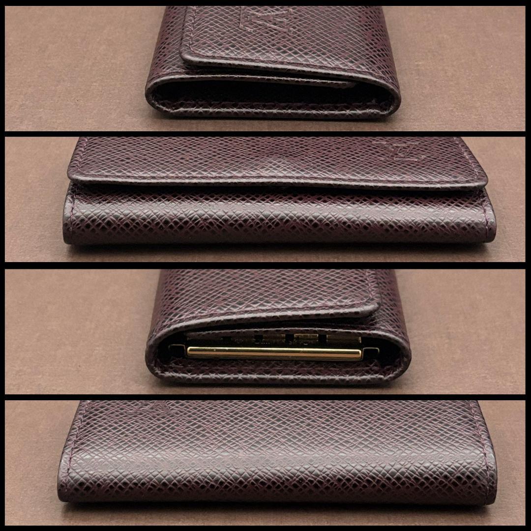 ルイヴィトン タイガ キーケース ミュルティクレ キーホルダー 茶 ボルドー