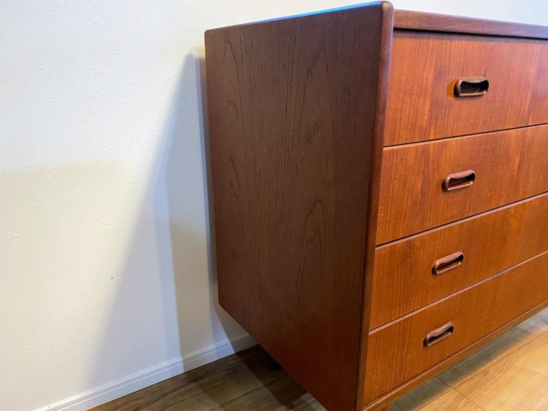 mark＊　デンマーク製 4段ワイドチェスト チーク材 仕上済