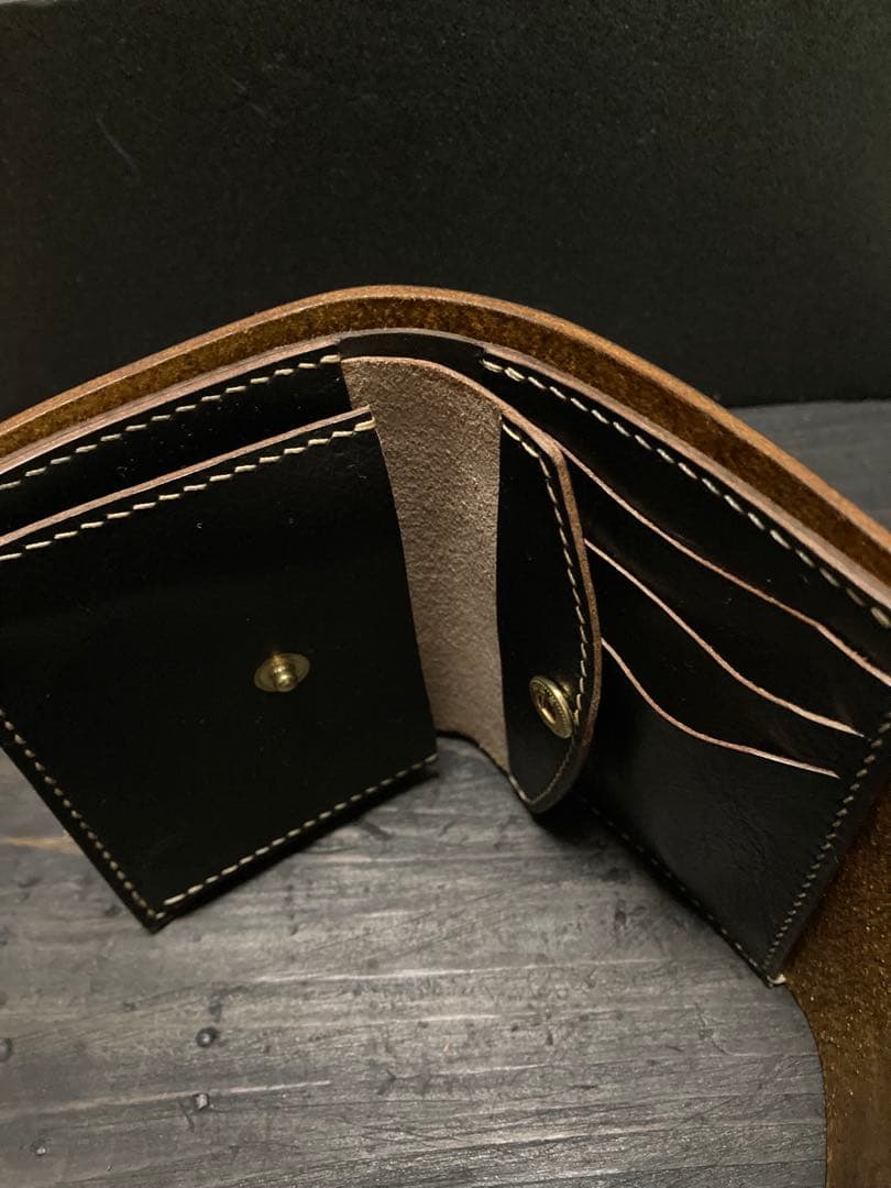 茶芯　三つ折りウォレット