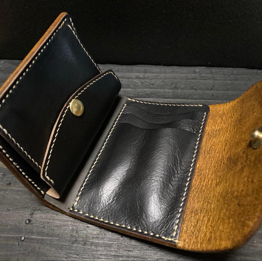 茶芯　三つ折りウォレット