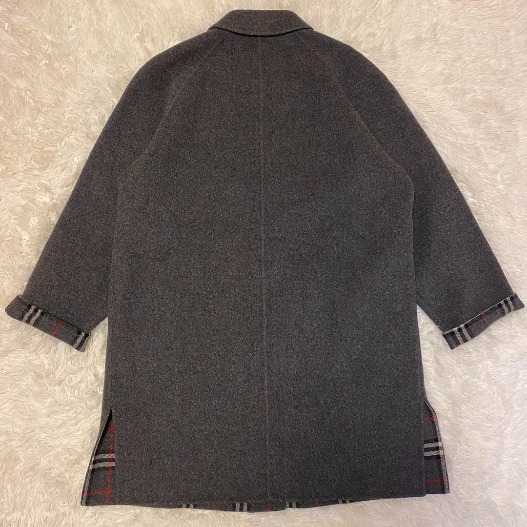 【未使用級】バーバリー ダブルフェイス ロングコート メガノバチェック 金ボタン