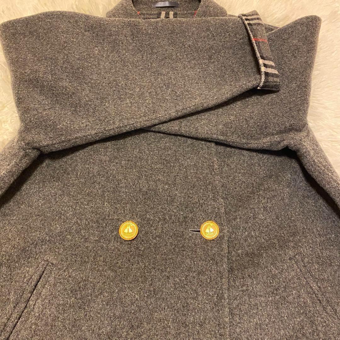 【未使用級】バーバリー ダブルフェイス ロングコート メガノバチェック 金ボタン