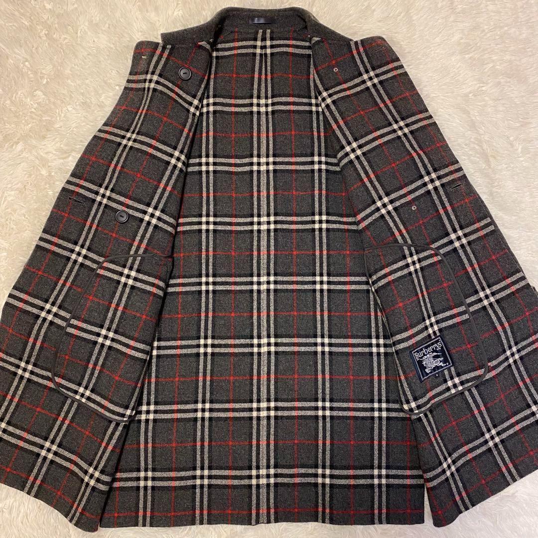 【未使用級】バーバリー ダブルフェイス ロングコート メガノバチェック 金ボタン