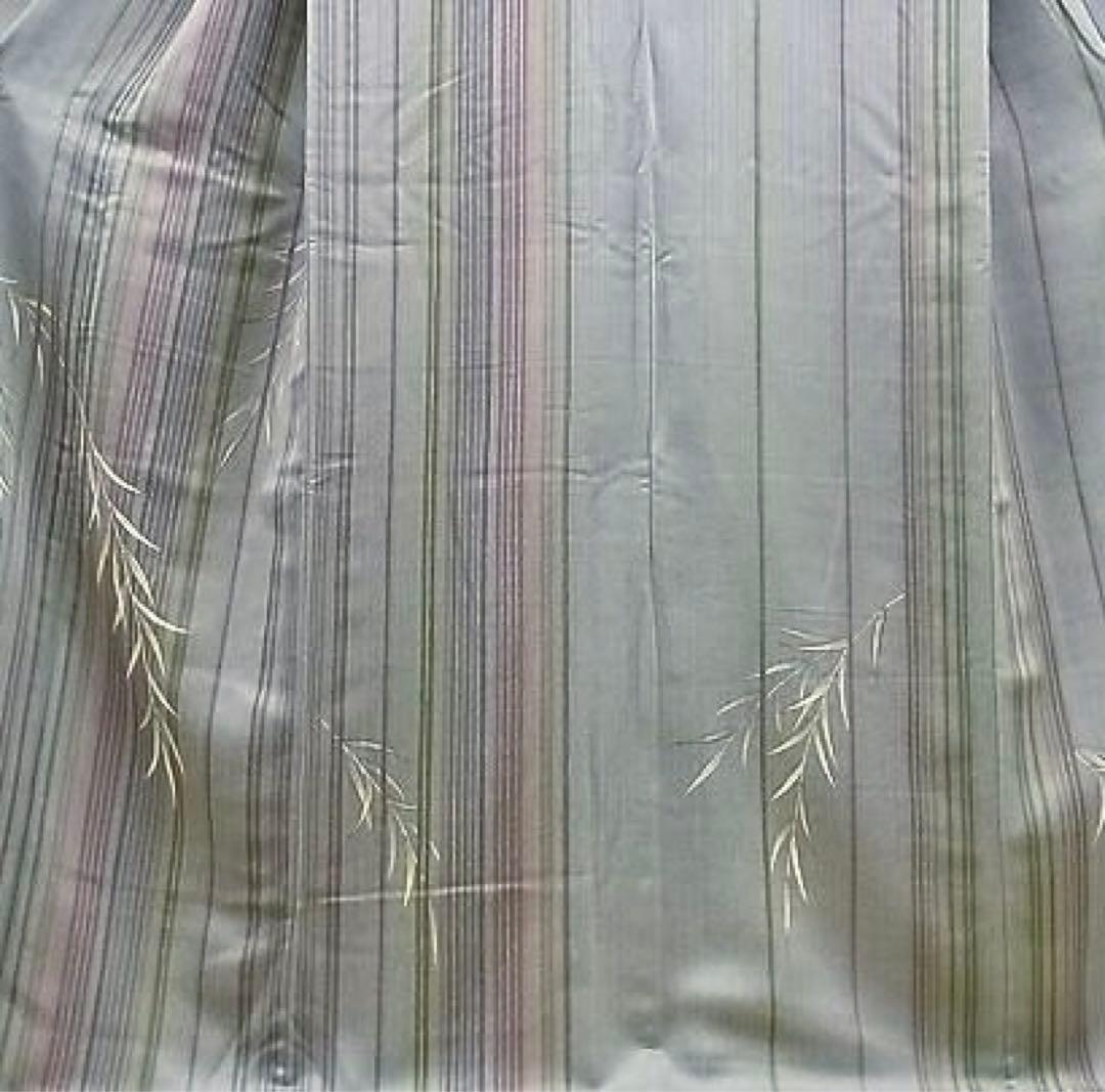 正絹訪問着　手描き　枝垂れ柳　金彩　(留袖、紬、袋帯なども出品)⑥