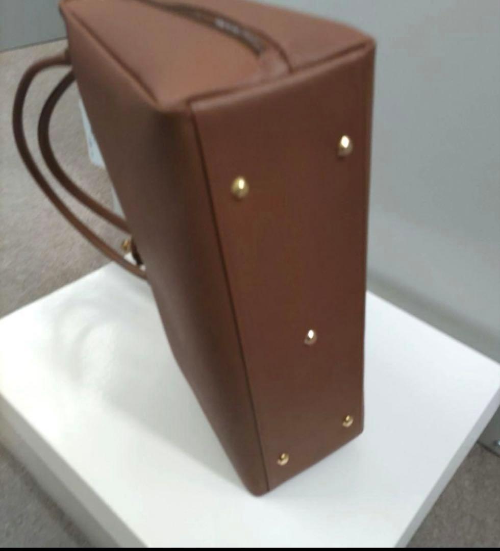 濱野皮革工藝　グレーストートバッグキャメル　A4サイズ収納