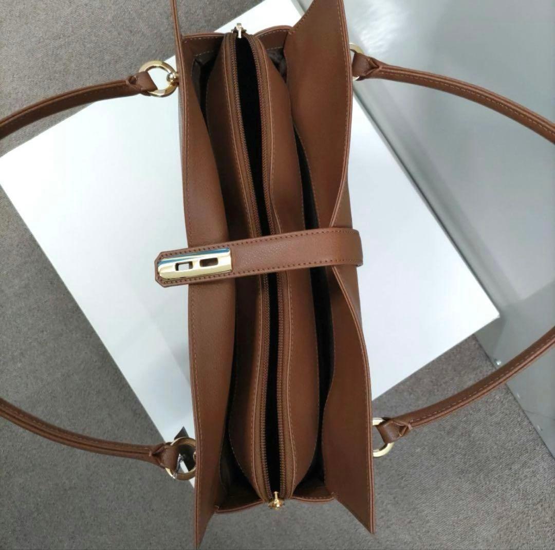 濱野皮革工藝　グレーストートバッグキャメル　A4サイズ収納