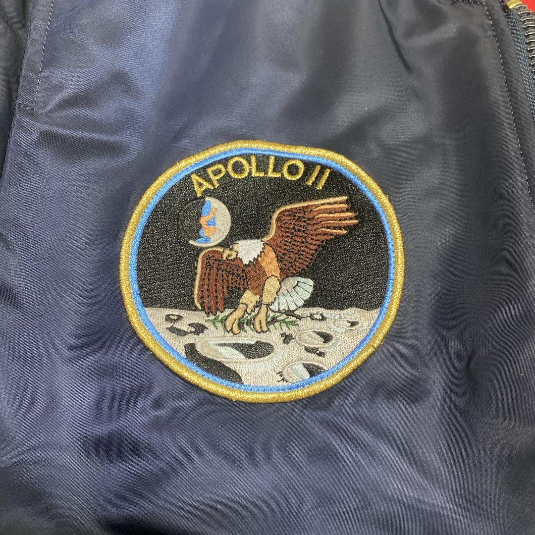 ALPHA MA-1 NASA フライトジャケット リバーシブル ネイビー L