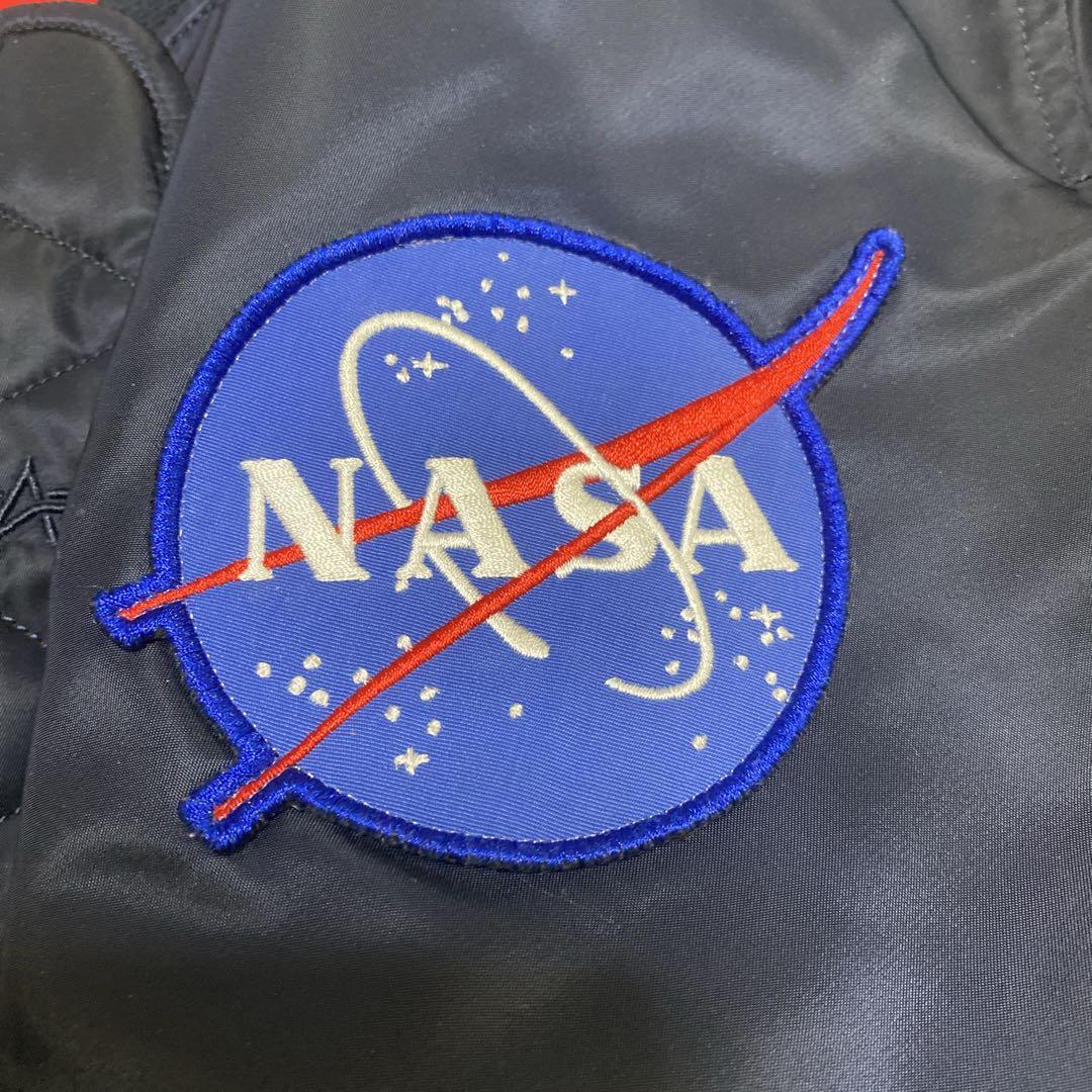 ALPHA MA-1 NASA フライトジャケット リバーシブル ネイビー L