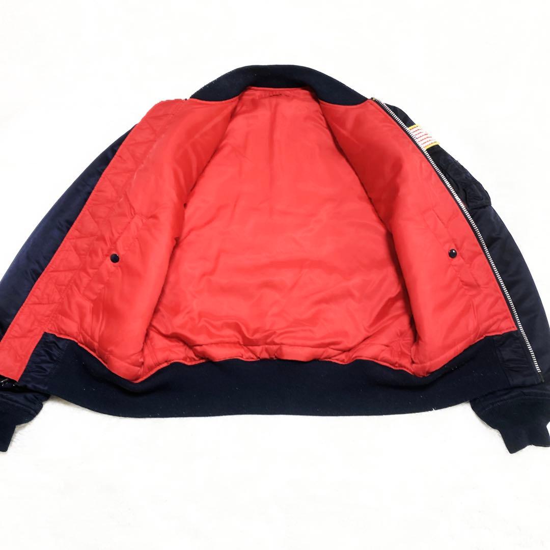 ALPHA MA-1 NASA フライトジャケット リバーシブル ネイビー L