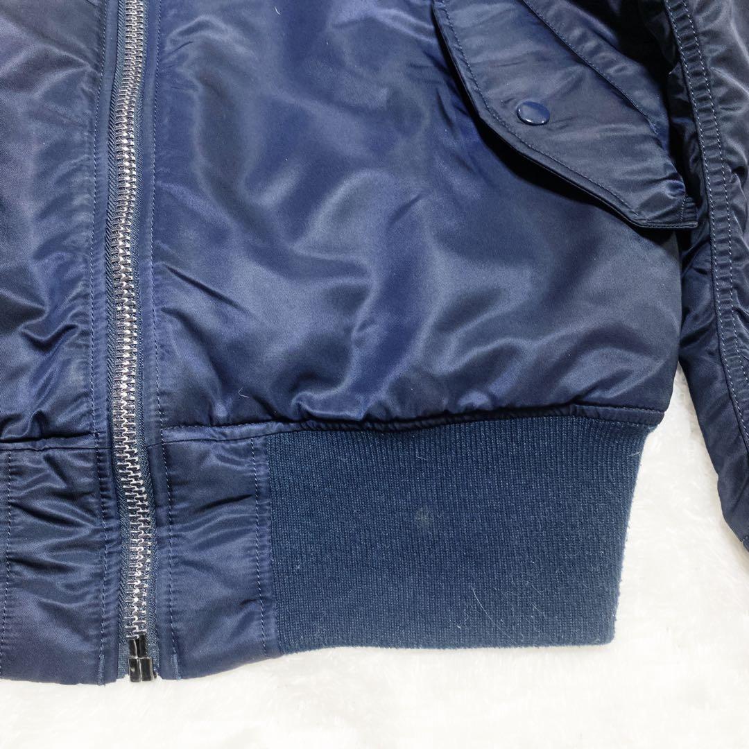 ALPHA MA-1 NASA フライトジャケット リバーシブル ネイビー L