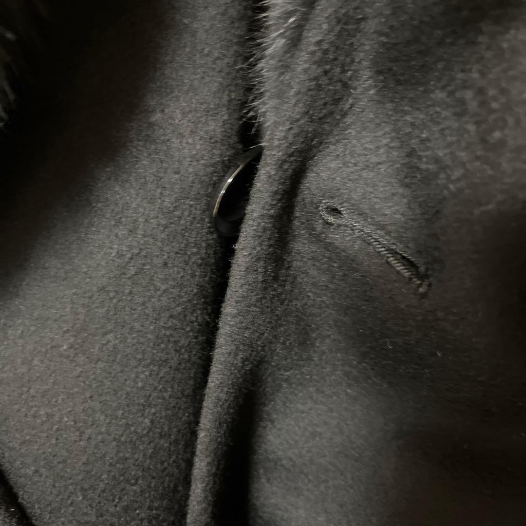 エムプルミエ　カシミヤ100% 日本製　フォックスファー襟付　ロングコート