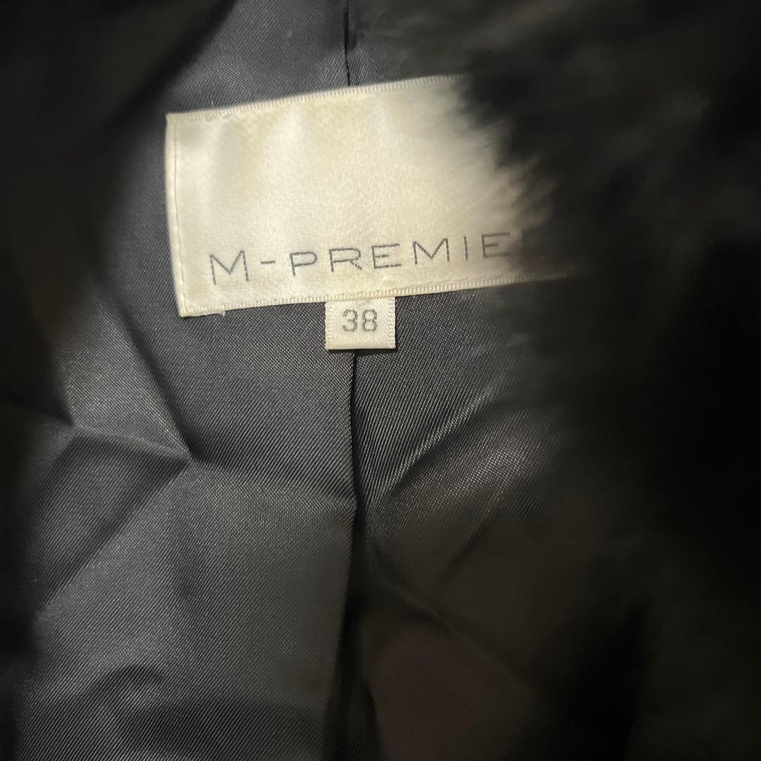 エムプルミエ　カシミヤ100% 日本製　フォックスファー襟付　ロングコート