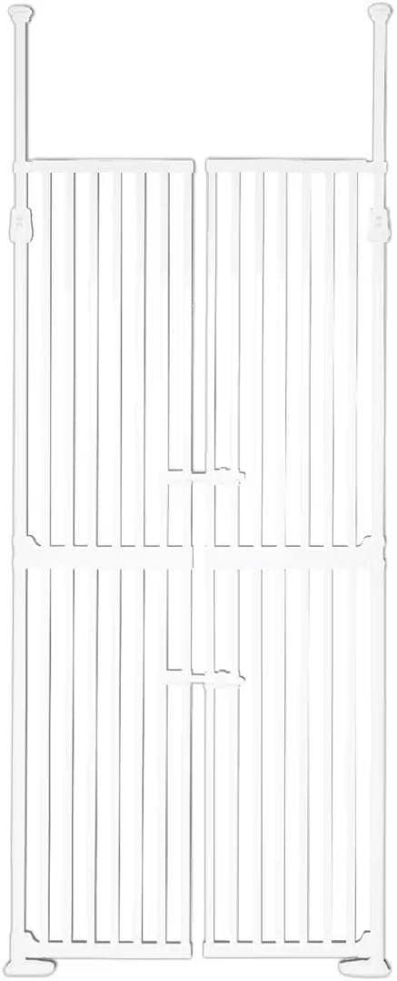 猫用ゲート ホワイト スチール製