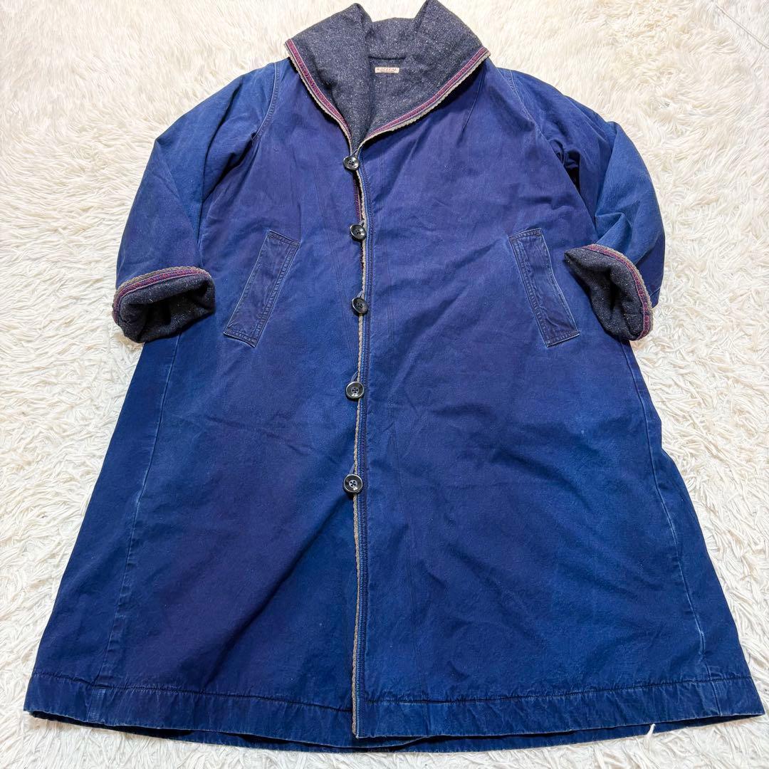 キャピタル　モンゴルコート　インディゴ　ウール