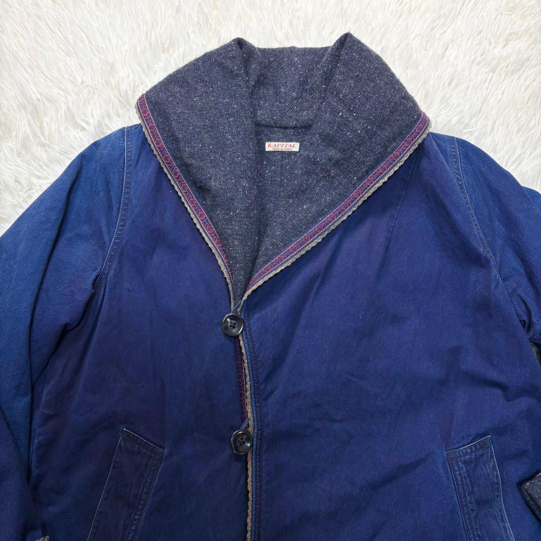 キャピタル　モンゴルコート　インディゴ　ウール