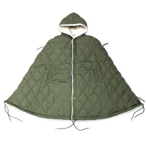 taion ミリタリーダウンケープ　カーキ