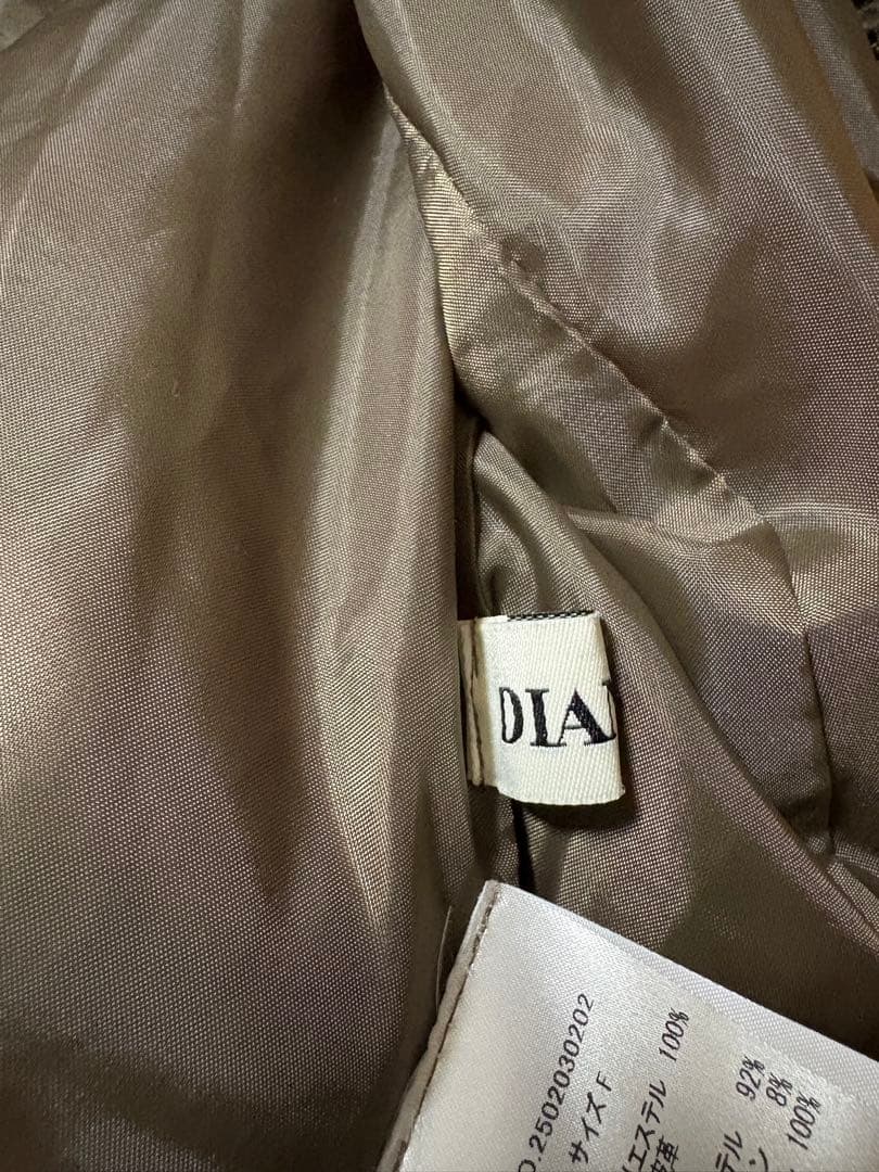 ジャケット・アウター DIANTE FLUFFY BOA CROPPED BLOUSON GRY