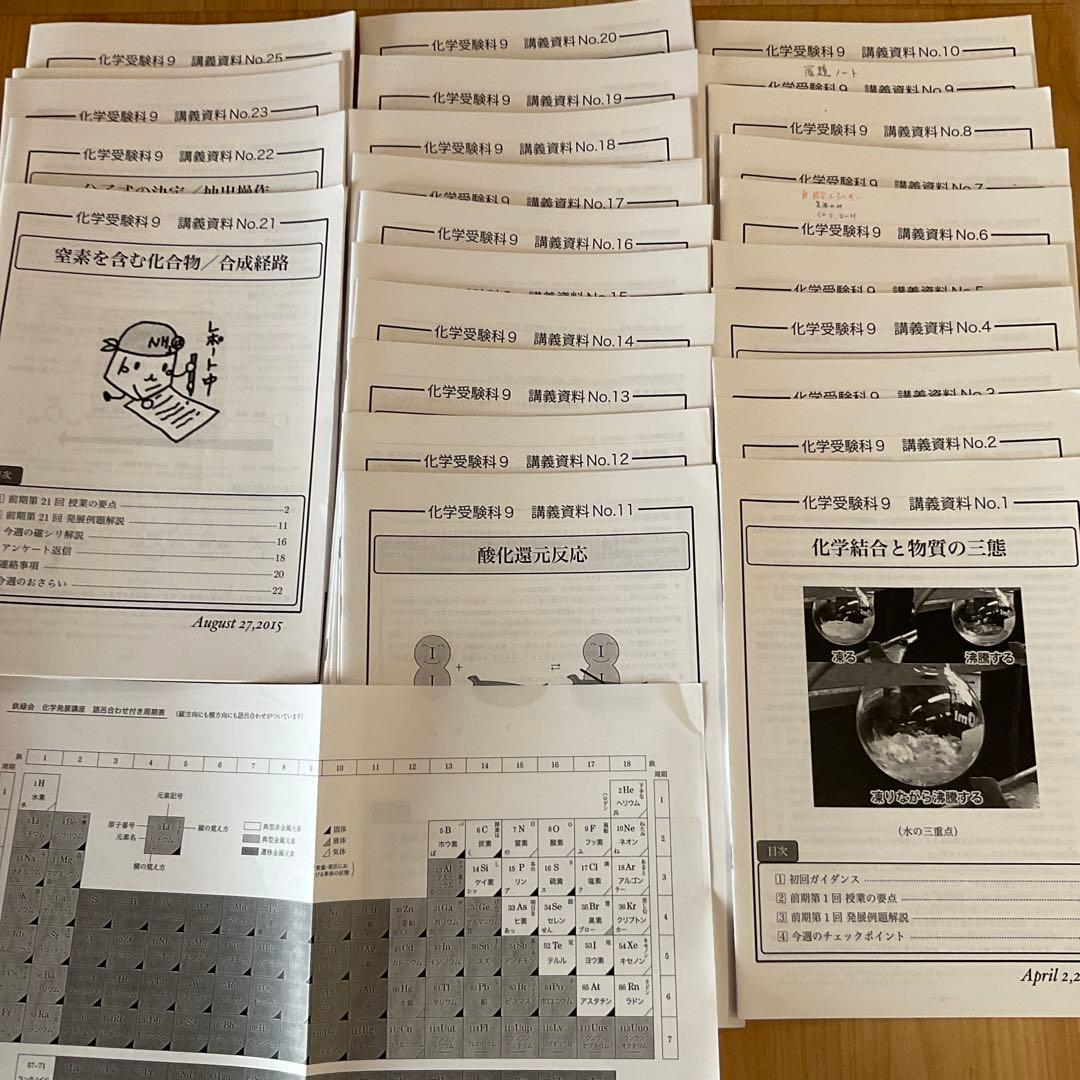 鉄緑会　化学　高２〜高３セット（化学・生物、おまとめ値引き）年始特価