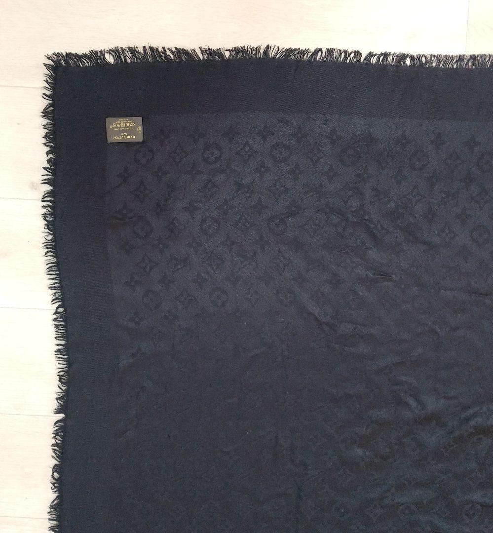 LOUIS VUITTON ルイヴィトン モノグラム ストール ブラック