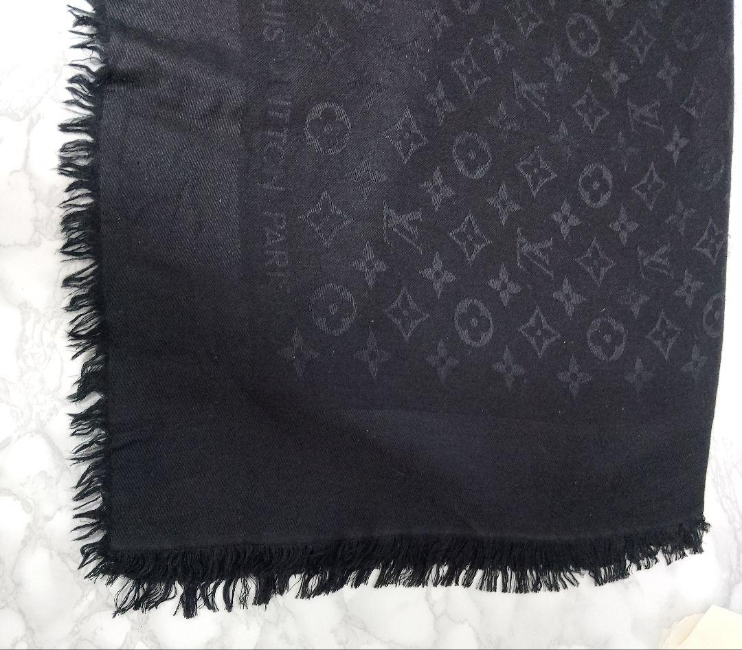LOUIS VUITTON ルイヴィトン モノグラム ストール ブラック