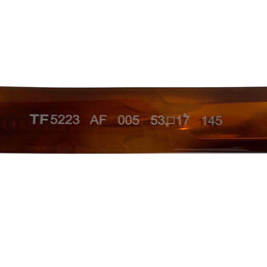 TOM FORD TF5223 サングラス 男女兼用 Tバー 黒×茶