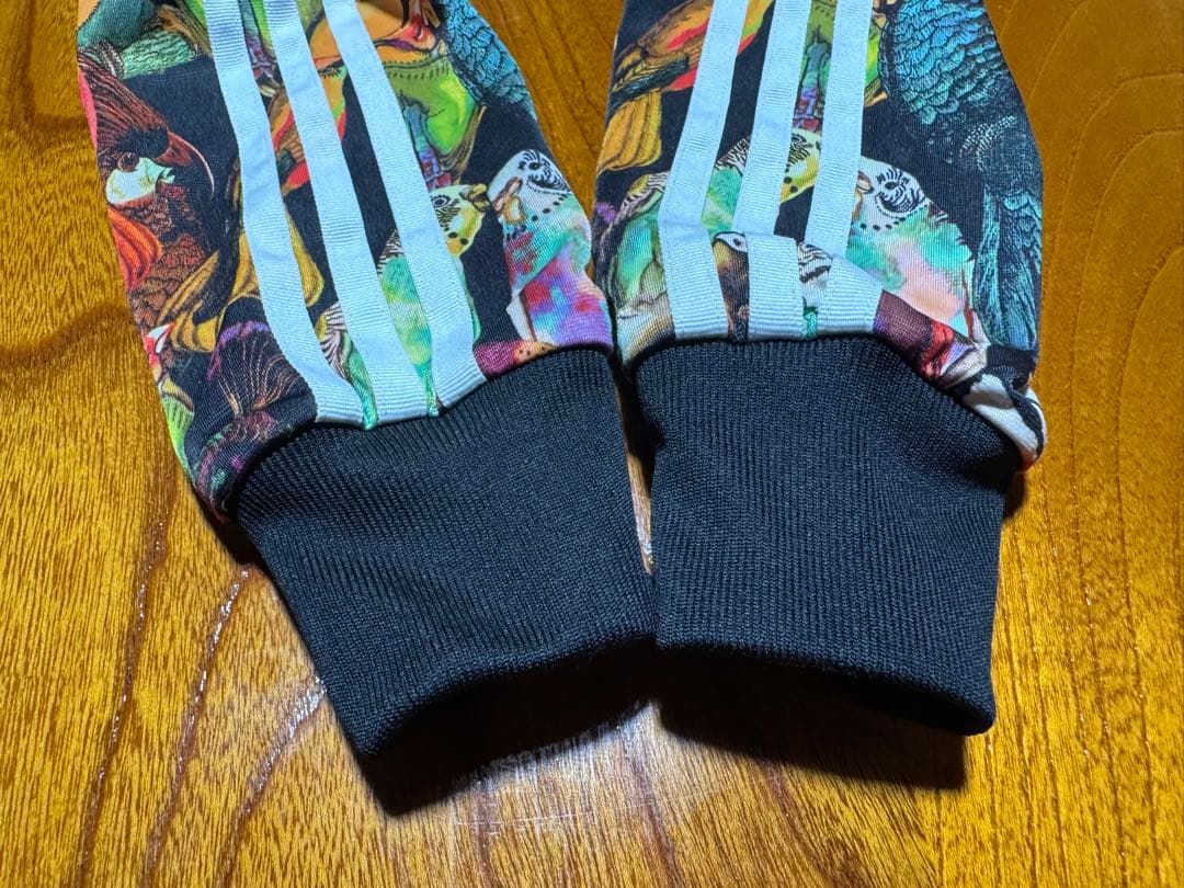 極美品 adidas ジャージ トラックジャケット 鳥 総柄 OTサイズ