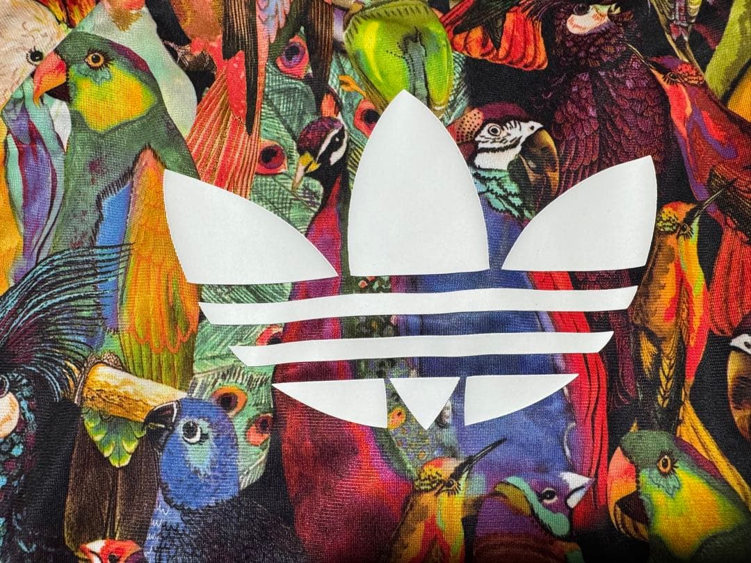 極美品 adidas ジャージ トラックジャケット 鳥 総柄 OTサイズ