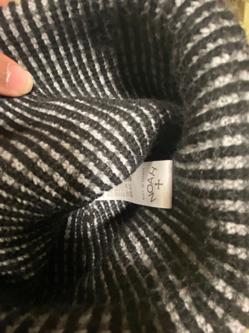 最安値！　希少　NOAH ビーニー　白黒チェック