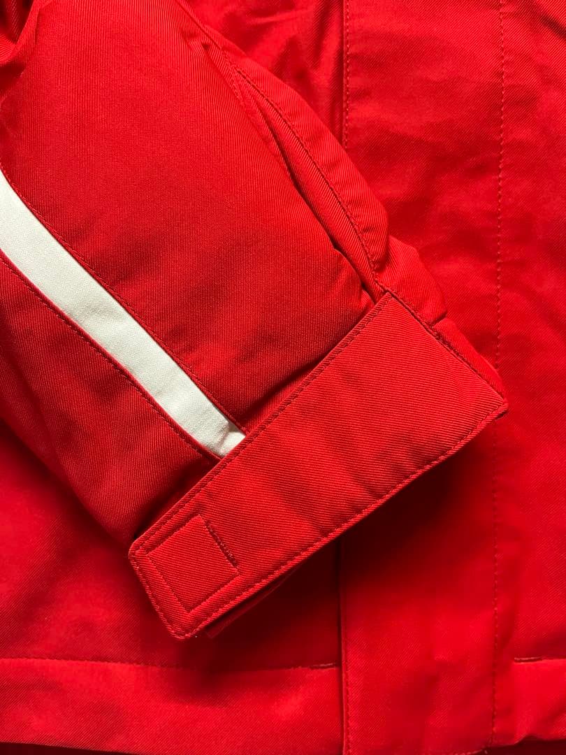 良好 デサント heatnaviメンズ スノボーウエア ジャケット 赤 サイズL