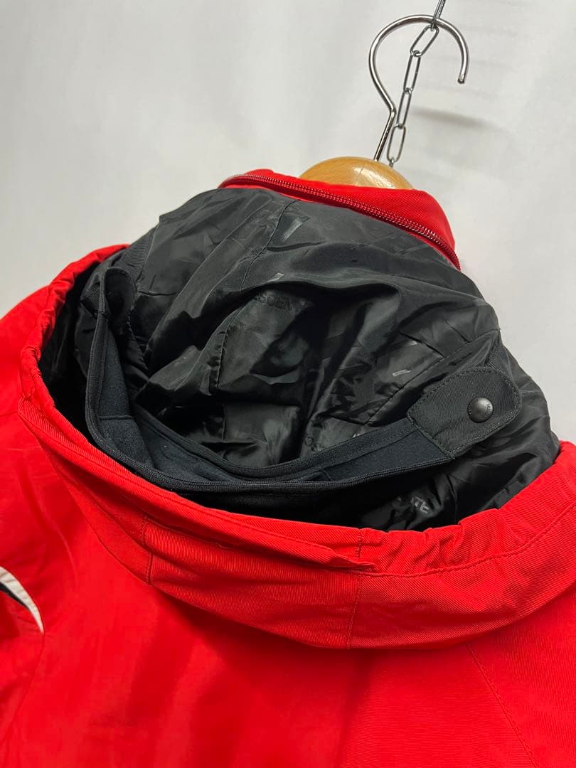 良好 デサント heatnaviメンズ スノボーウエア ジャケット 赤 サイズL