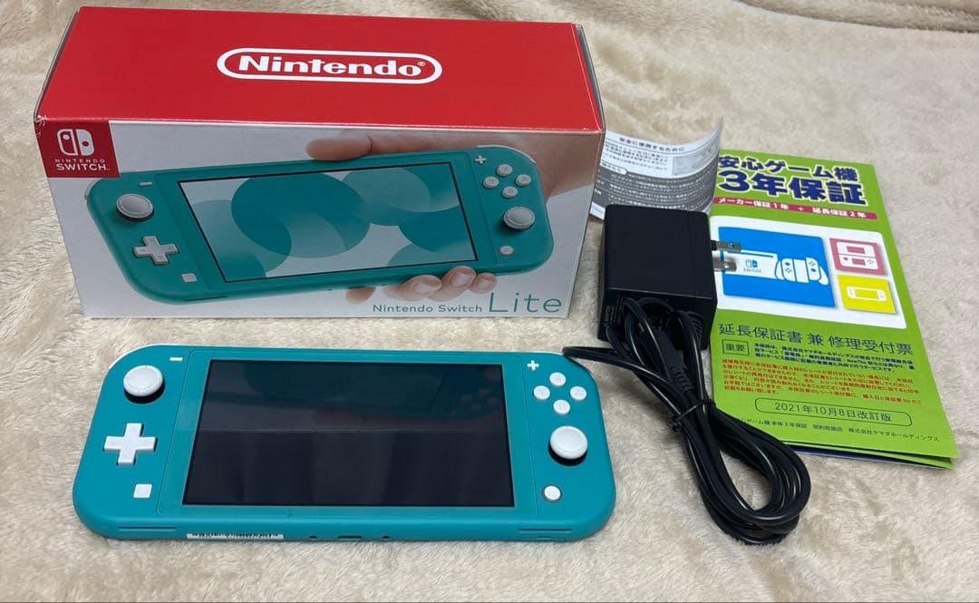 Nintendo Switch Lite ターコイズ 充電器付き 保証書あり