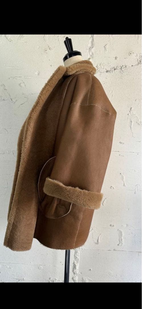 高級　美品　third magazine サードマガジン　ムートンコートベージュ