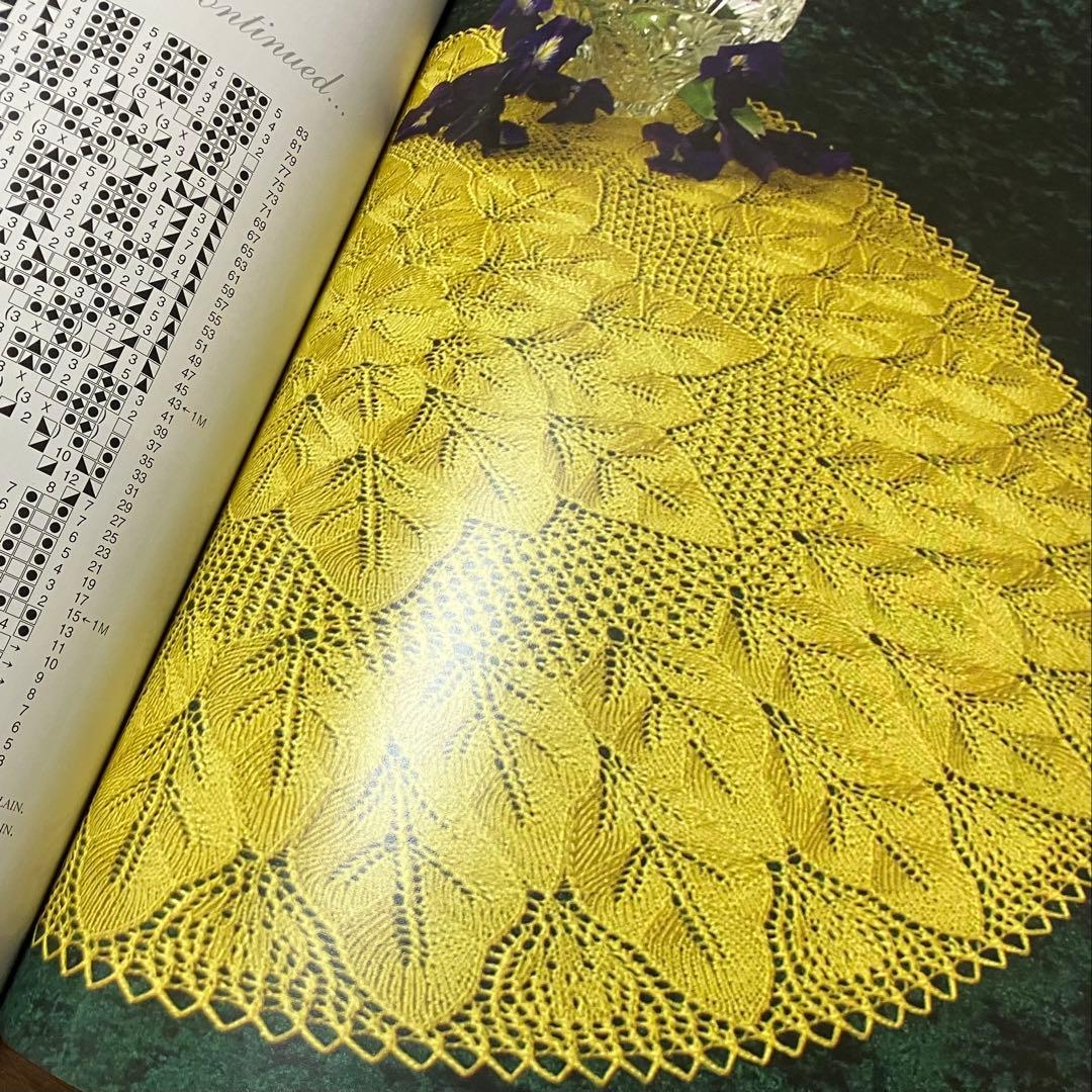 洋書　「Knitted Lace」クンストレース　編み物本　レース編み　編み物