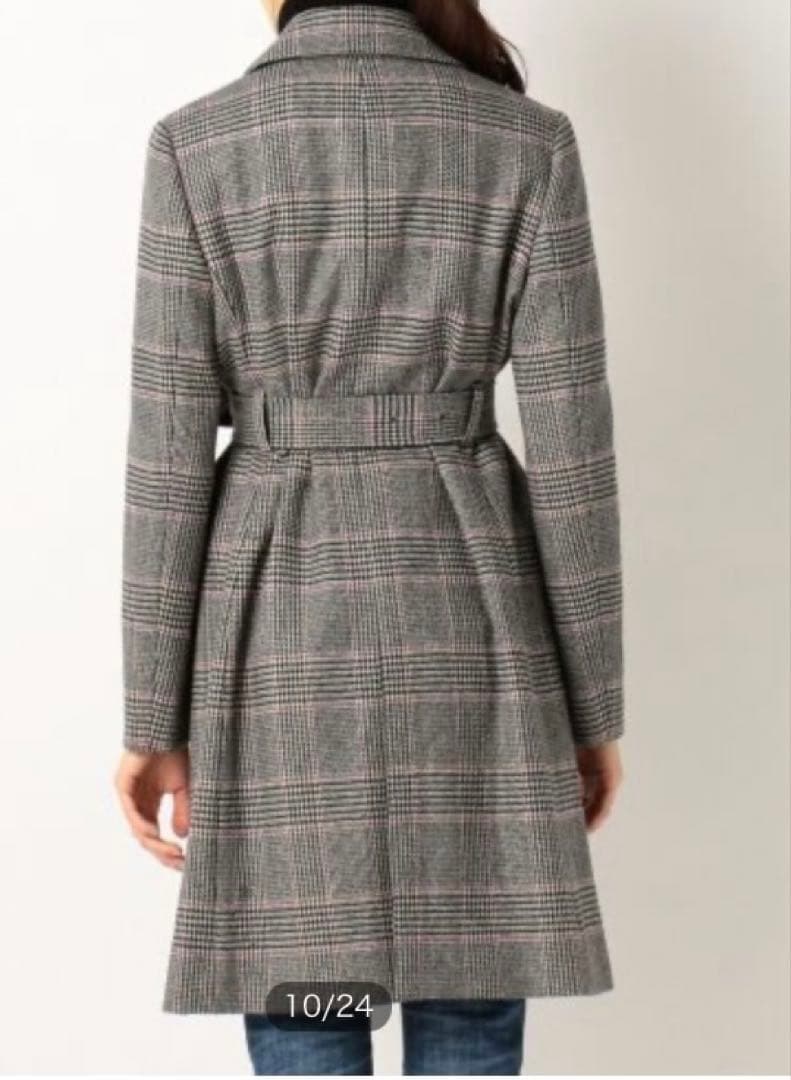 専用です 23区　極美品　グレンチェックウールコート38