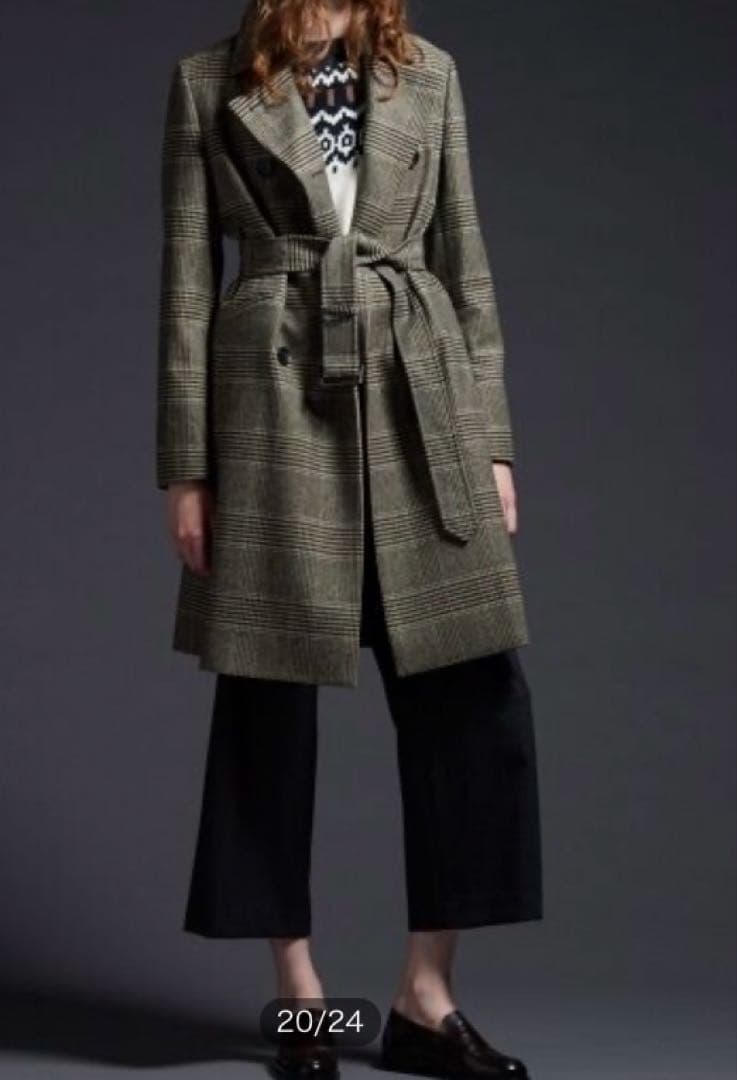 専用です 23区　極美品　グレンチェックウールコート38