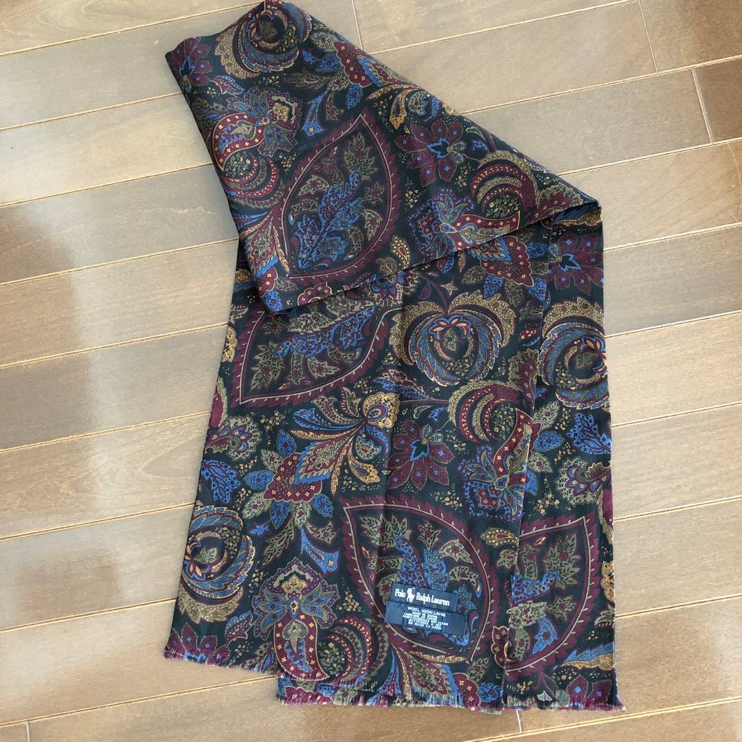 Polo Ralph Lauren ウール　ストール　ペイズリー　ラルフローレン